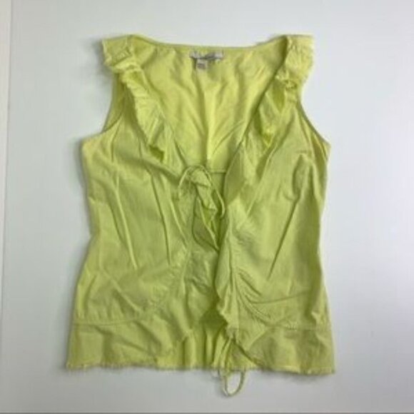 Zara Lime Vest With  Tie - Picture 3 of 3